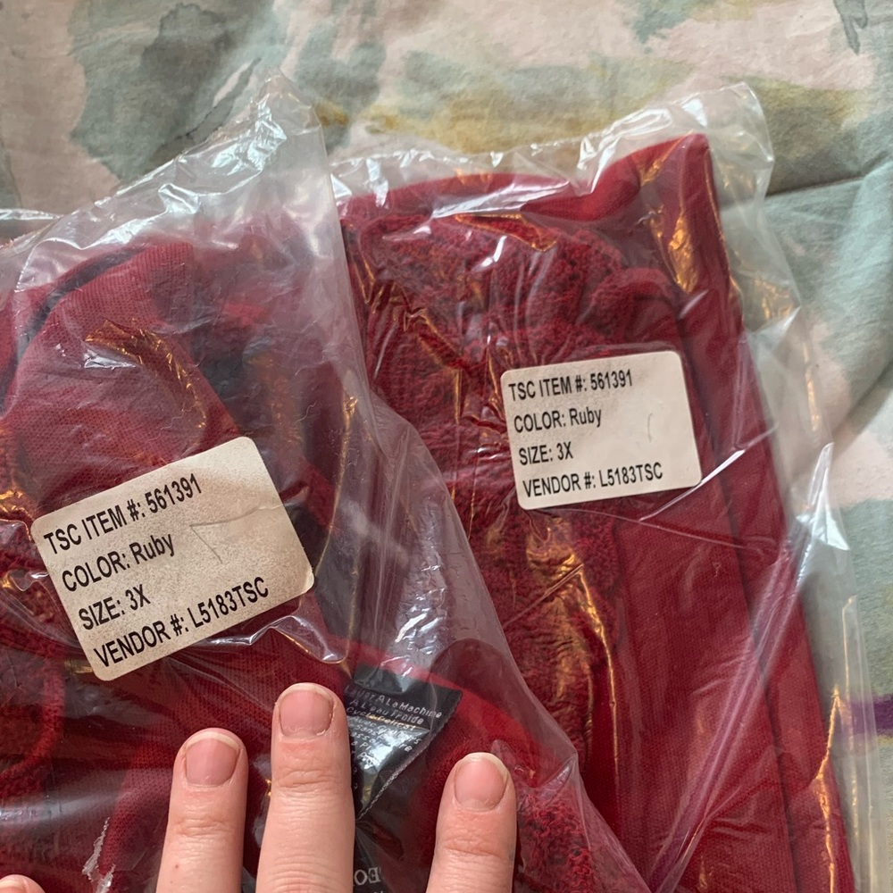 NWT / RED /  Long Sleeve /  Midi Dress / Ruffle Detail - Picture 2 of 7